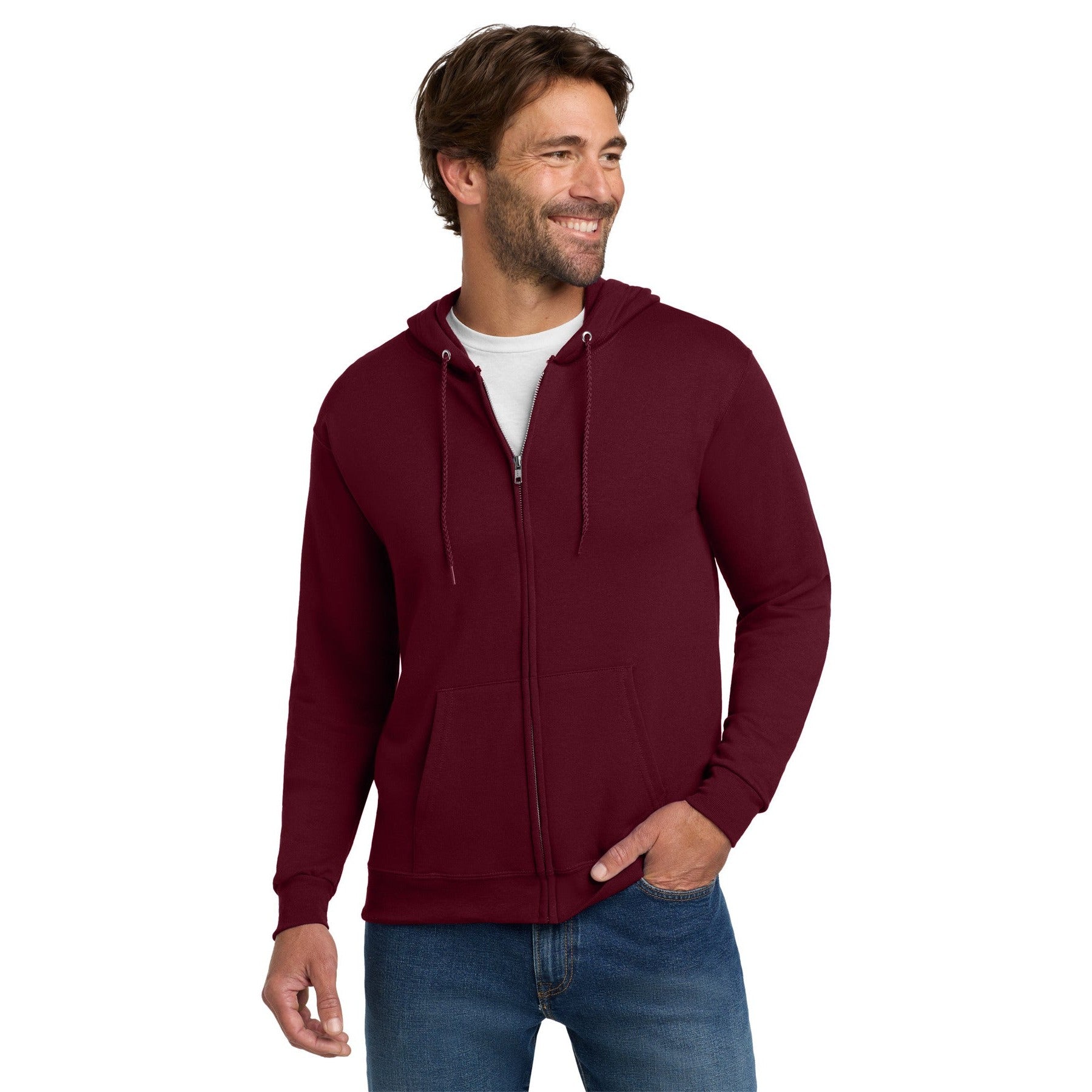 Hanes-Hanes® - EcoSmart® Full-Zip Hooded Sweatshirt. P180-MedTech-7